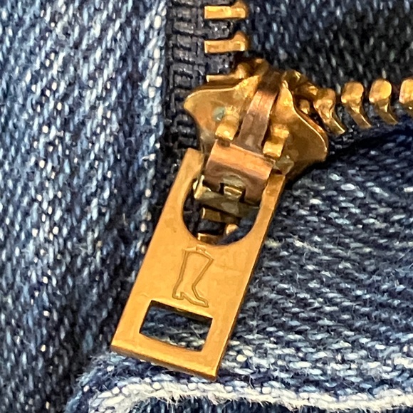 Vintage Wrangler W35L29.25 Men's Blue Bootcut Jeans - Picture 4 of 16